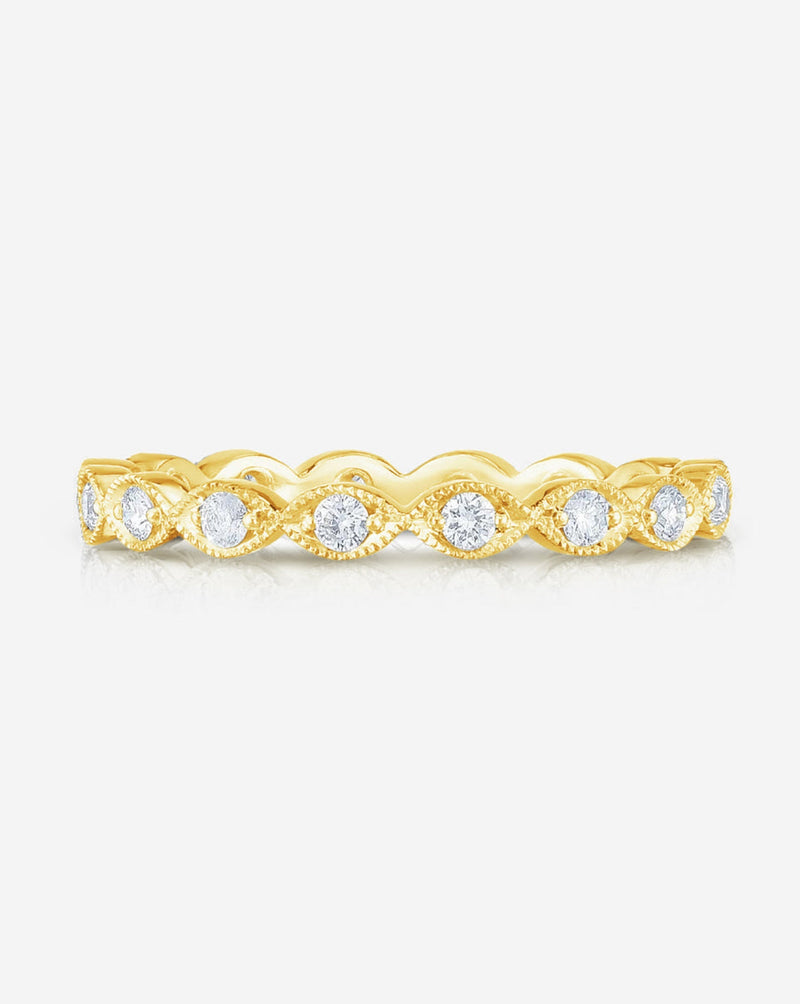 Bridal Wedding Bands 14k Yellow Gold / 3 Autumn Eternity Band
