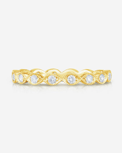 Bridal Wedding Bands 14k Yellow Gold / 3 Autumn Eternity Band