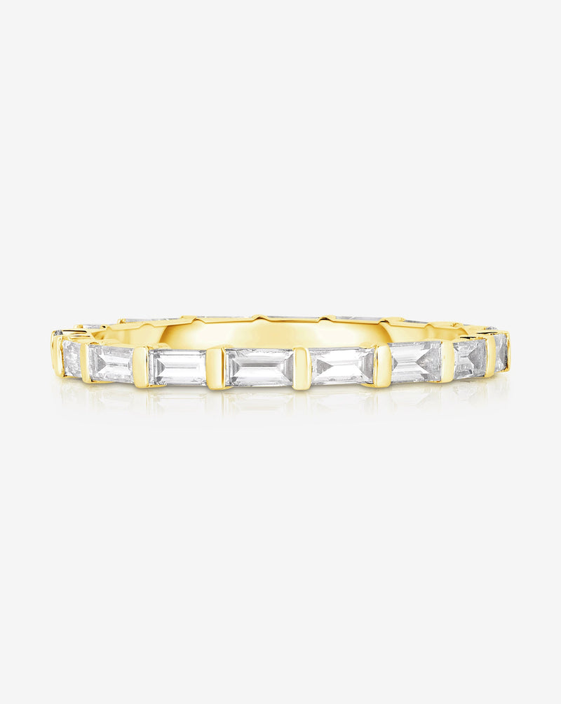 Ring Concierge Baguette Bar Eternity Band 14K Yellow Gold