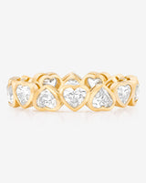 Heart Bezel Eternity Band 14K Yellow Gold - flat image
