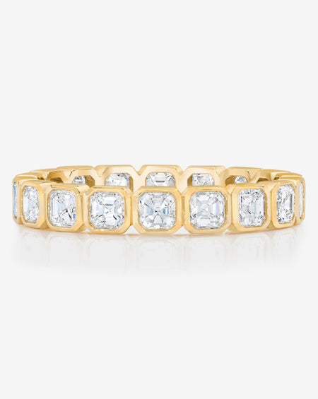 Lab Diamond Asscher Bezel Eternity Band