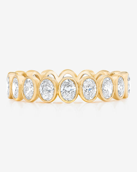 Lab Diamond Oval Bezel Eternity Band
