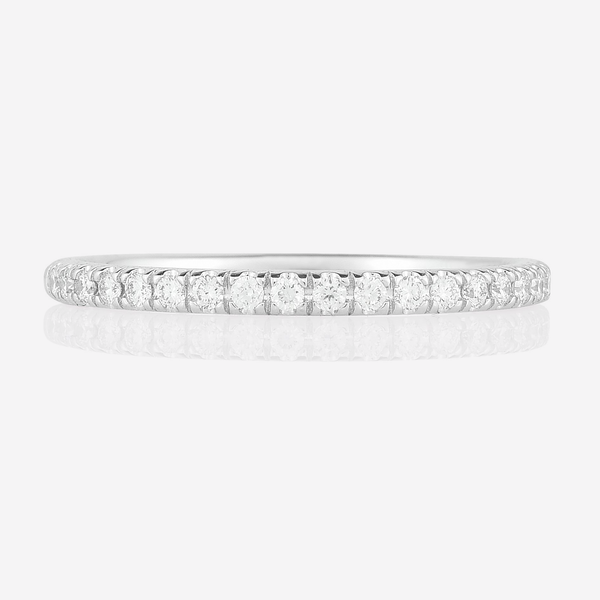 Bridal Wedding Bands 3 Micro Pavé Half Eternity Band | Platinum