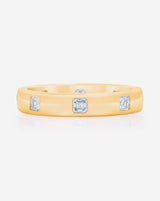 Bridal Wedding Bands Asscher Inlay Eternity Band