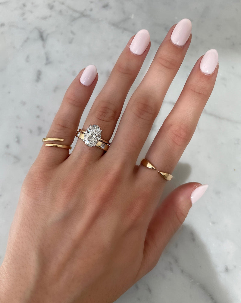 Bridal Wedding Bands Asscher Luxe Inlay Eternity Band