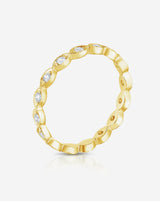 Bridal Wedding Bands Autumn Eternity Band 14k yellow gold side view