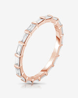 Ring Concierge Baguette Bar Eternity Band 14K Rose Gold side view