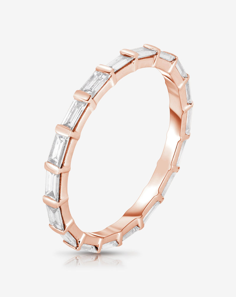 Ring Concierge Baguette Bar Eternity Band 14K Rose Gold side view