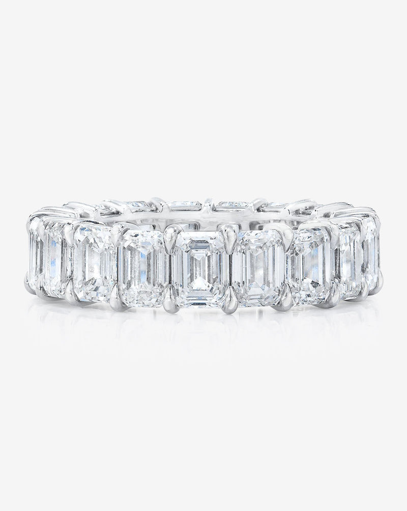 Bridal Wedding Bands Emerald Cut Eternity Band