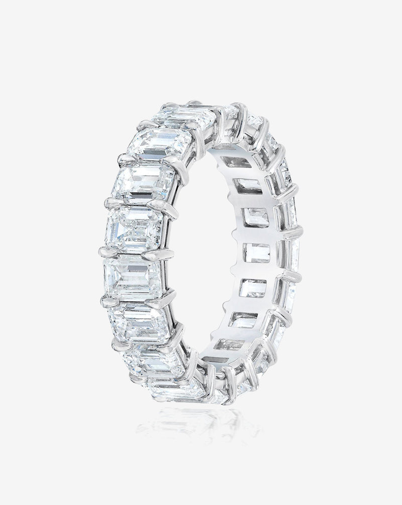Bridal Wedding Bands Emerald Cut Eternity Band