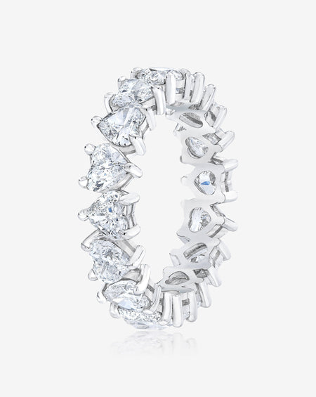 Lab Diamond Heart Eternity Band