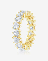 Bridal Wedding Bands Heart Shaped Eternity Band - side view