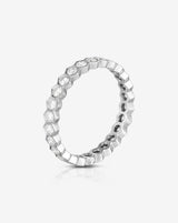 Bridal Wedding Bands Platinum Hexagon Eternity Band side view