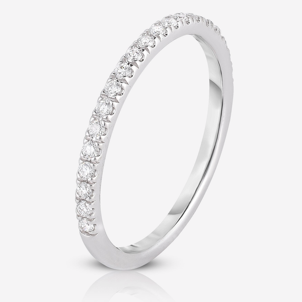 Bridal Wedding Bands Micro Pavé Half Eternity Band | Platinum