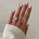 Bridal Wedding Bands Mini Asscher Bezel Eternity Band