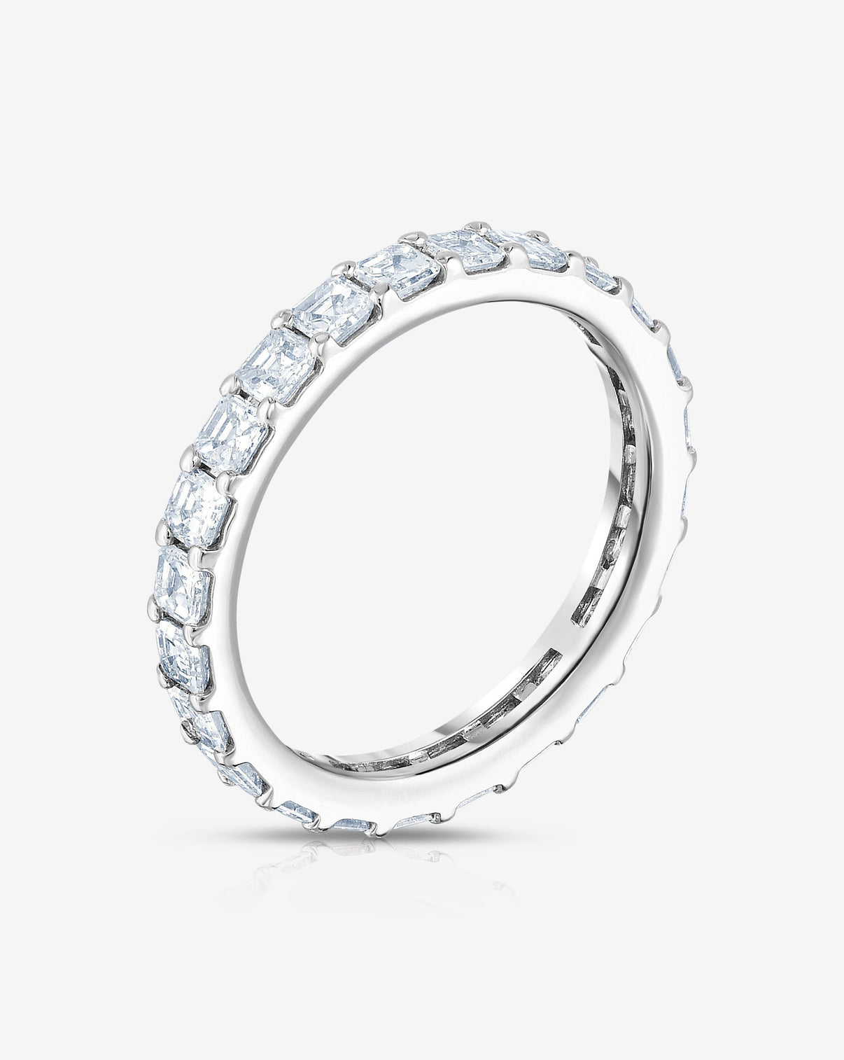 Bridal Wedding Bands Mini Asscher Cut Eternity Band