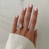 Bridal Wedding Bands Mini Marquise Bezel Eternity Band