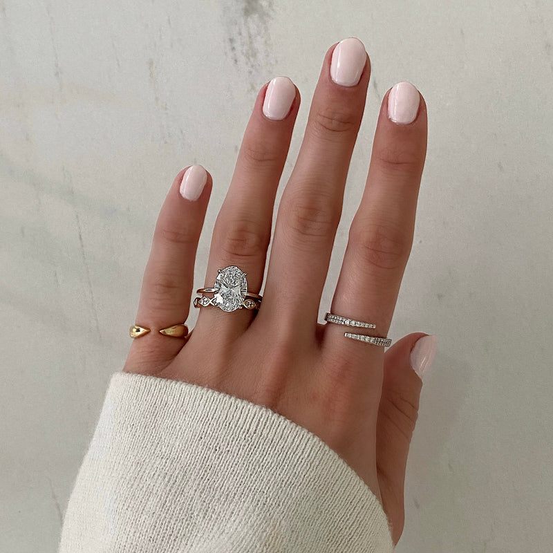 Bridal Wedding Bands Mini Marquise Bezel Eternity Band