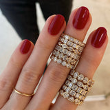 Bridal Wedding Bands Mini Marquise Bezel Eternity Band