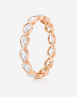 Bridal Wedding Bands Mini Pear Bezel Eternity Band side view