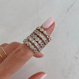 Bridal Wedding Bands Petite Oval Bezel Eternity Band all 5 bezel-set rings to compare shapes