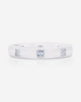 Bridal Wedding Bands Platinum / 3 Asscher Inlay Eternity Band