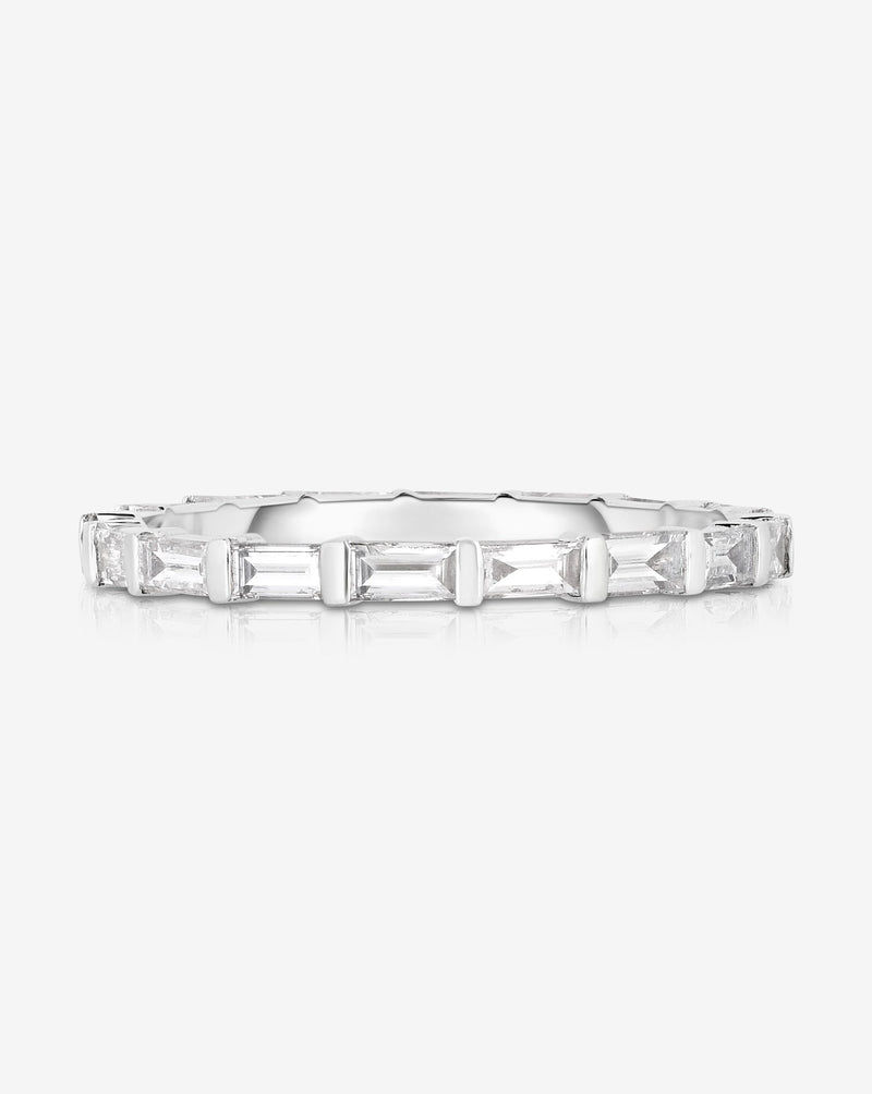 Ring Concierge Baguette Bar Eternity Band Platinum
