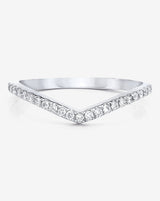 Bridal Wedding Bands Platinum Curved Diamond Band