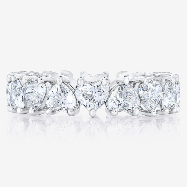 Heart shaped diamond eternity band Clearance