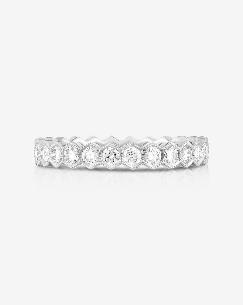 Bridal Wedding Bands Platinum Hexagon Eternity Band