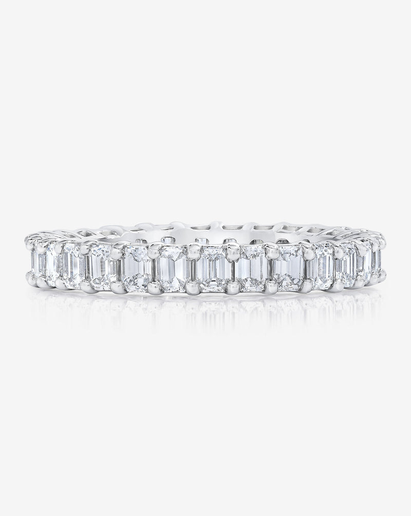 Bridal Wedding Bands Platinum / Petite Emerald Eternity Band