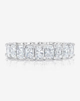 Bridal Wedding Bands Platinum Petite Radiant Eternity Band flat lay image