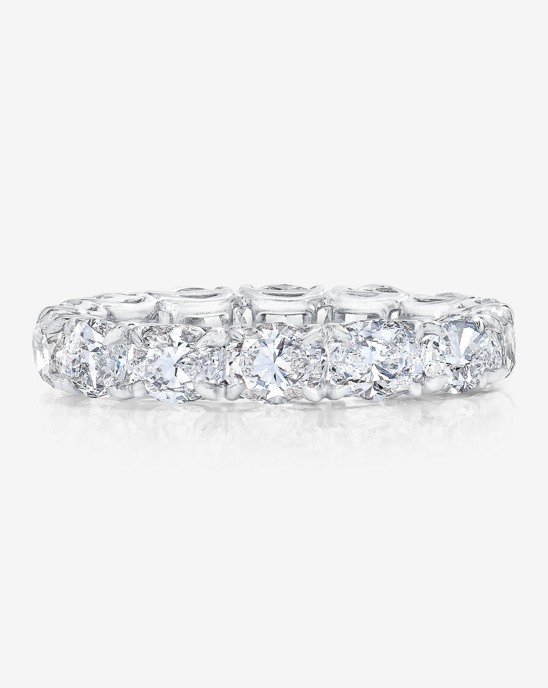 Bridal Wedding Bands Platinum / 3 Sideways Oval Eternity Band