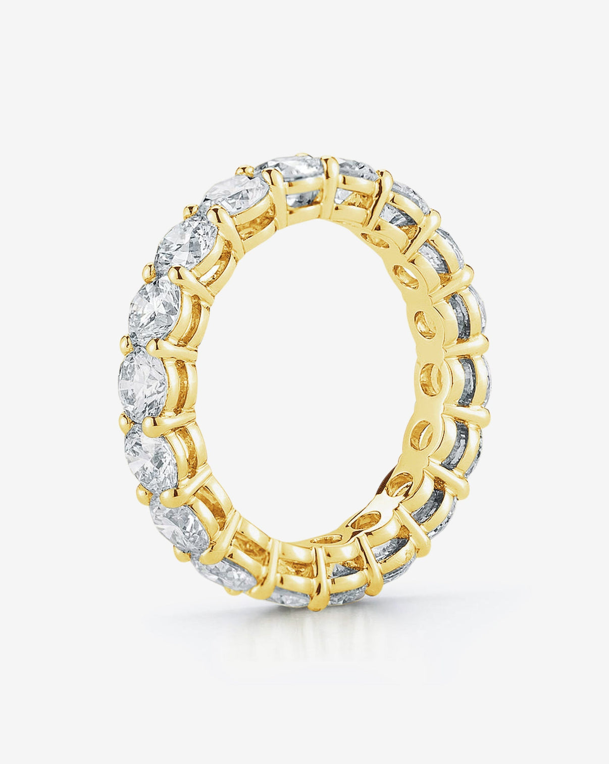 Bridal Wedding Bands Round Diamond Eternity Band 14k Yellow Gold