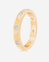 Bridal Wedding Bands Round Inlay Eternity Band