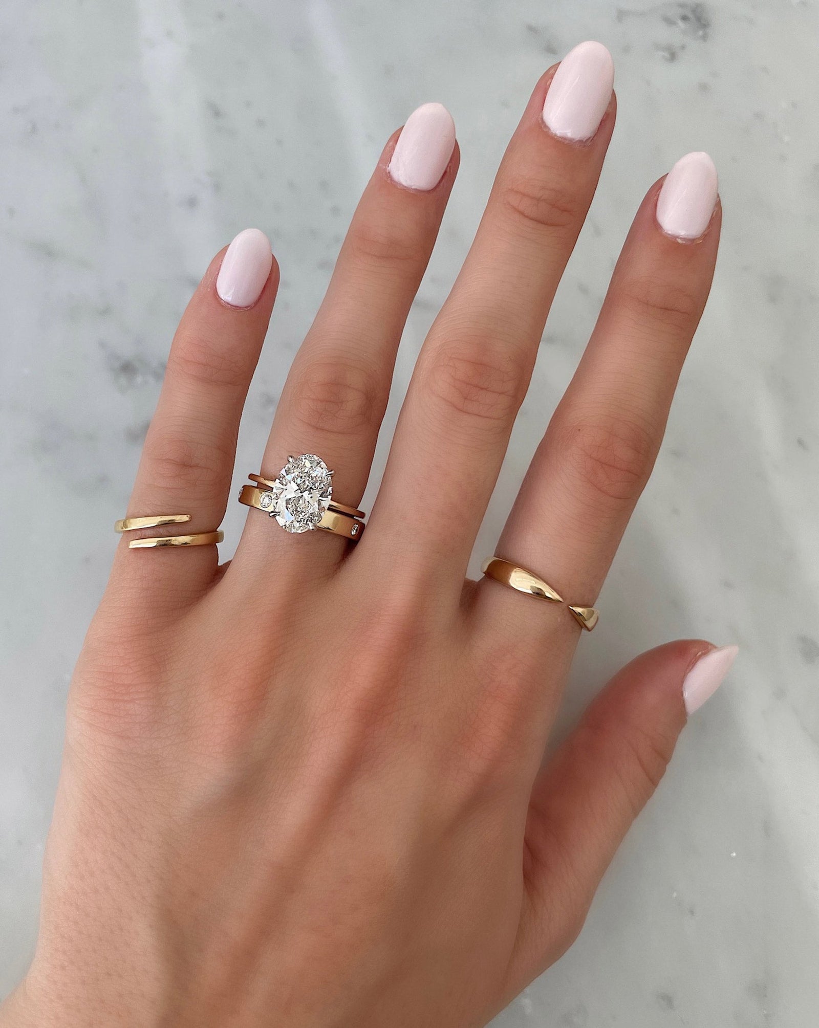 Slightly Rounded Ring Band Wedding bands with round engagement ring 60 photos - Astyledwedding.com