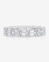 Bridal Wedding Bands Sideways Emerald Eternity Band