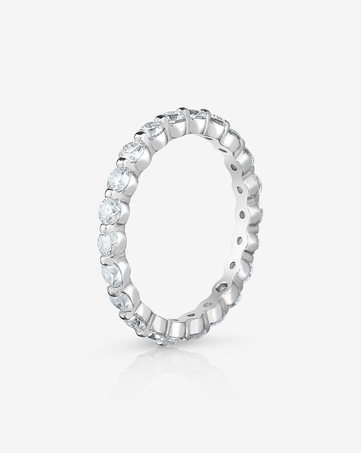 Bridal Wedding Bands Single Prong Diamond Band Platinum