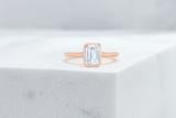 Vow Vow Engagement Rings Emerald / 14K Rose Gold + Platinum Prongs / Original Design Mercer