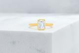Vow Vow Engagement Rings Emerald / 14K Yellow Gold + Platinum Prongs / Original Design Mercer