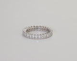 Bridal Wedding Bands Platinum Emerald Eternity Band rotating video