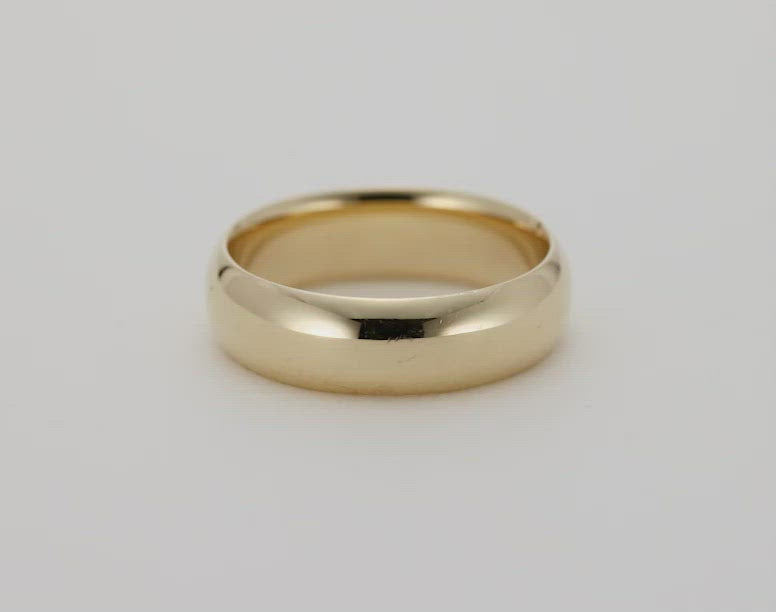 6 mm Comfort Fit Wedding Band - 14k Yellow Gold