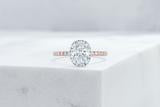Vow Vow Engagement Rings Oval / 14K Rose Gold + Platinum Prongs / Original Design Delancey