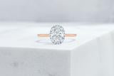 Vow Vow Engagement Rings Oval / 14K Rose Gold + Platinum Prongs / Original Design Essex