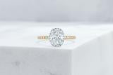 Vow Vow Engagement Rings Oval / 14K Yellow Gold + Platinum Prongs / Original Design Delancey