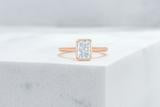 Vow Vow Engagement Rings Radiant / 14K Rose Gold + Platinum Prongs / Original Design Mercer