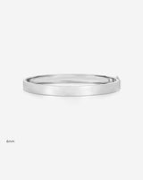 Stackable Gold Bangle 14K White Gold / 6mm / 15 cm