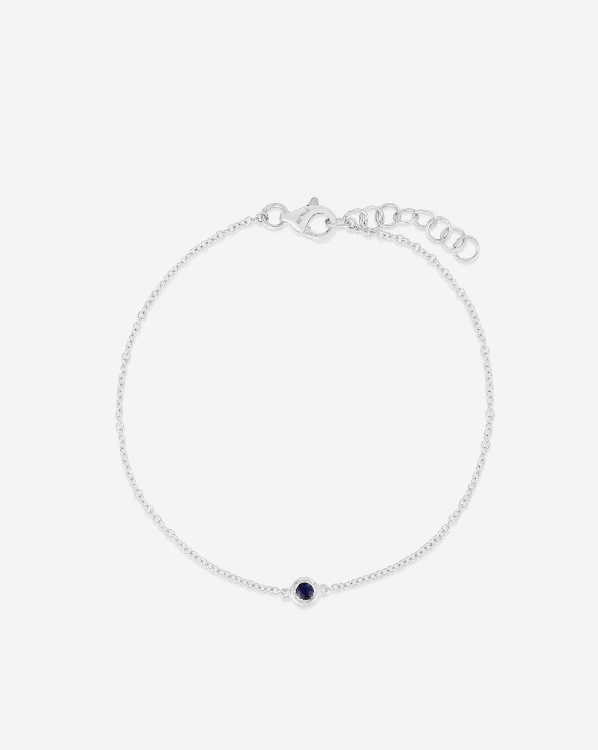 Ring Concierge Bracelets 14k White Gold / Blue Sapphire Gemstone Bezel-Set Bracelet - sapphire 14k white gold