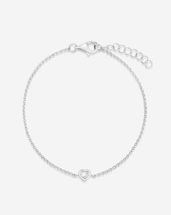 Ring Concierge Bracelets 14k White Gold / Heart Mixed Shapes Diamond Bracelet