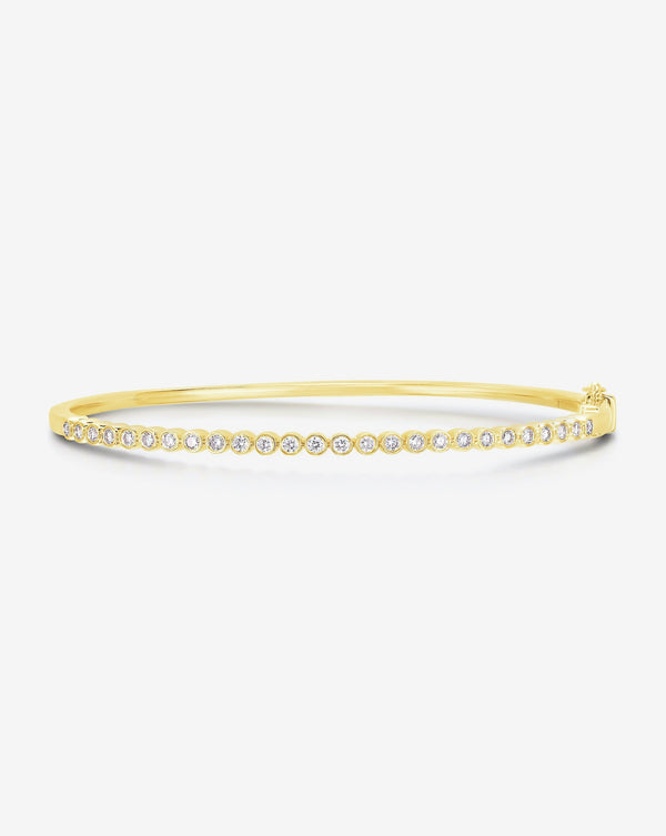 Ring Concierge Bracelets 14k Yellow Gold / 15 cm Diamond Bezel Bangle